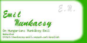 emil munkacsy business card